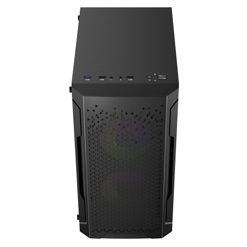 Корпус LogicConcept ARAMIS MESH+GLASS ARGB fans 3x120mm BLACK без БЖ mATX
