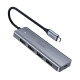 Хаб USB 3.1 Type-C -> 4xUSB 3.0 Активний, CM219 Сірий UGREEN