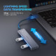 Хаб USB 3.1 Type-C -> 4xUSB 3.0 Активний, CM219 Сірий UGREEN