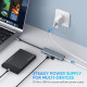 Хаб USB 3.1 Type-C -> 4xUSB 3.0 Активний, CM219 Сірий UGREEN