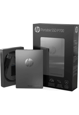 SSD external, USB 3.1 Gen2 Type-C  256Gb, HP P700, TLC, Black, чорний, Retail