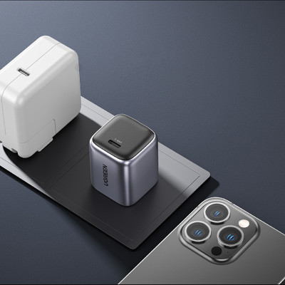 Зарядний пристрій 1xUSB 30W (USB-C) Gan PD Nexode Mini Сірий CD319 Ugreen Зарядний пристрій 1xUSB 30W (USB-C) Gan PD Nexode Mini Сірий CD319 Ugreen