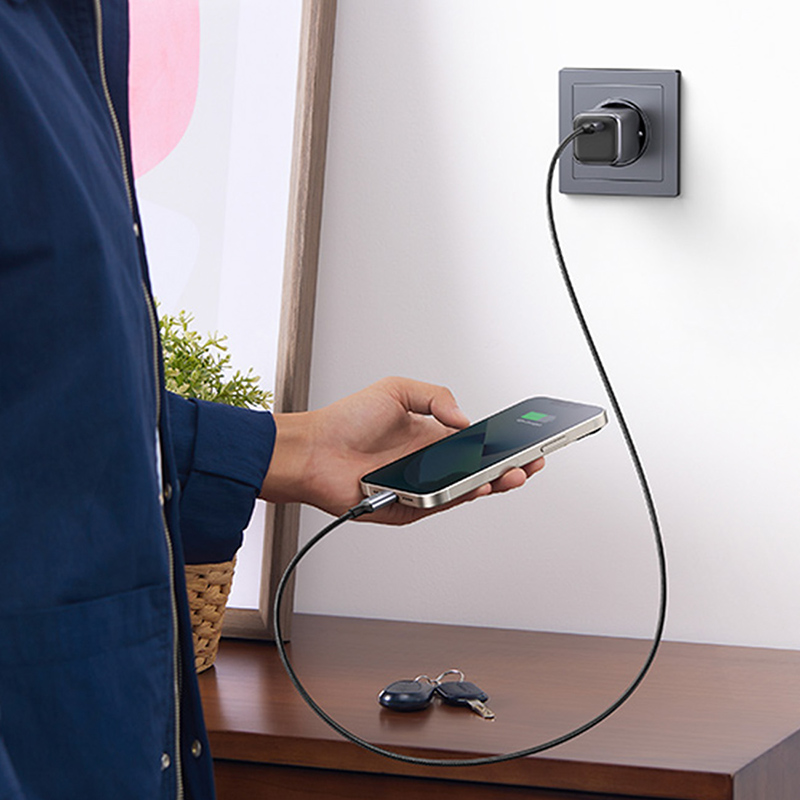 Зарядний пристрій 1xUSB 30W (USB-C) Gan PD Nexode Mini Сірий CD319 Ugreen
