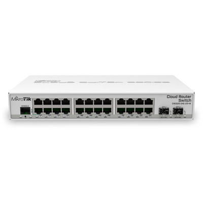 Комутатор Mikrotik CRS326-24G-2S+IN, 24xGb LAN, 2xSFP+cages, RouterOS L5 або SwitchOS (dualboot), des