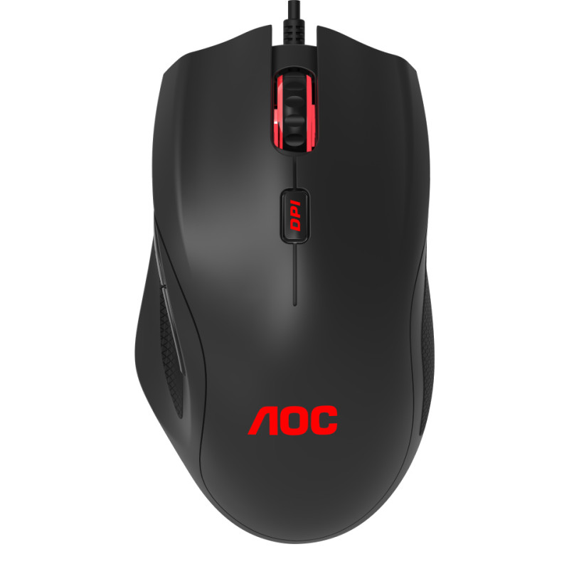 Мишка AOC GM200 ігрова, 4200dpi., 6кн., RGB PAW3519 чорна