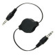 Кабель AUX Audio 3.5мм M/M 0.8 м самозмотуючий чорний