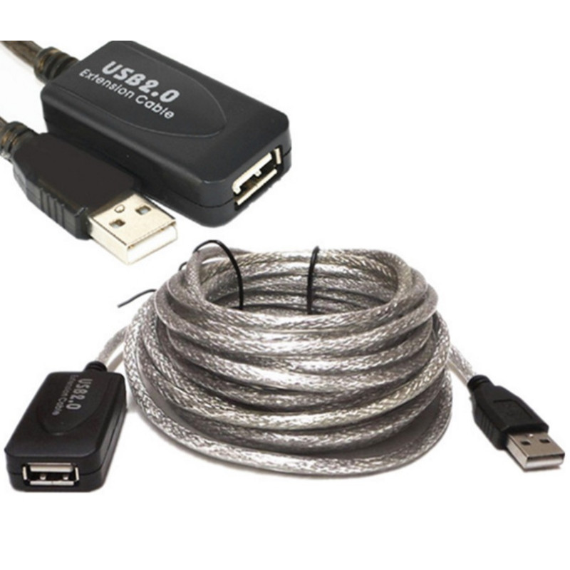 Кабель продовжувач USB 2.0 AM-AF,10.0 м, активний, RTL
