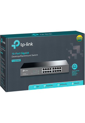 Комутатор TP-Link TL-SG1016D, 16 портовий, 10/100/1000