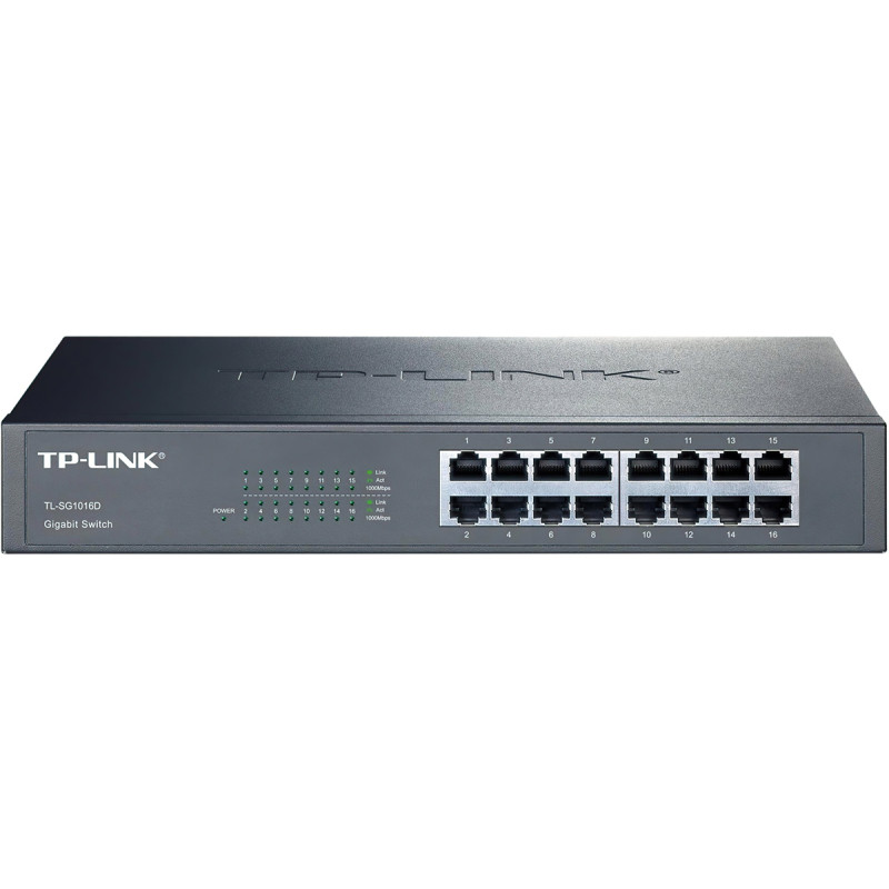 Комутатор TP-Link TL-SG1016D, 16 портовий, 10/100/1000