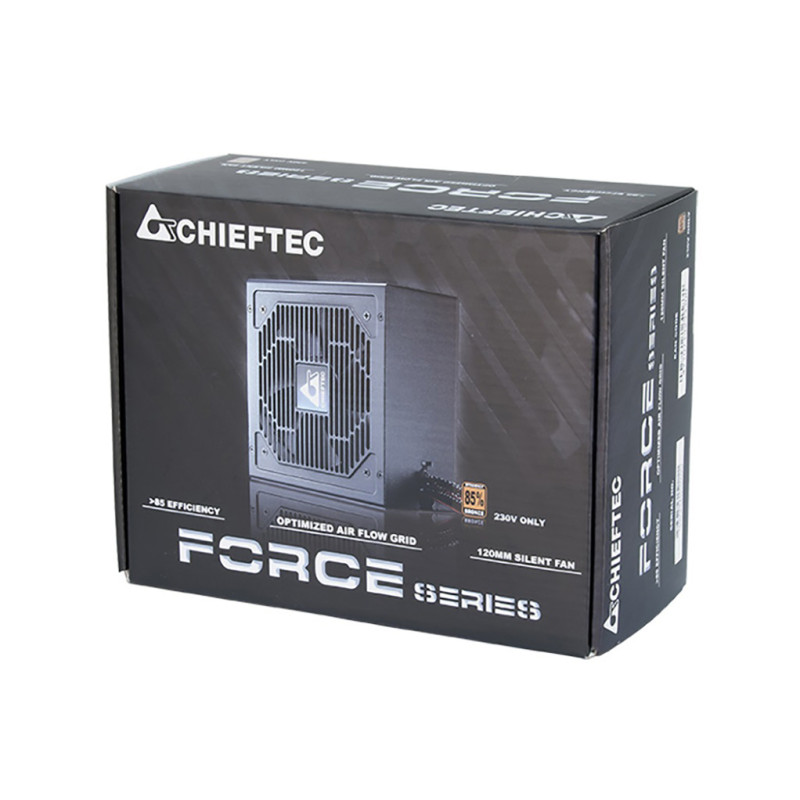 Блок Живлення 400W Chieftec FORCE CPS-400S, 120 mm, >85%, Retail Box