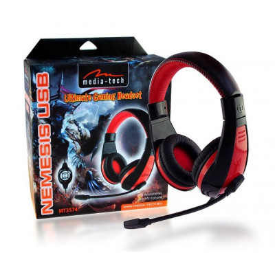 Гарнітура  Media-Tech NEMESIS USB, Black-Red