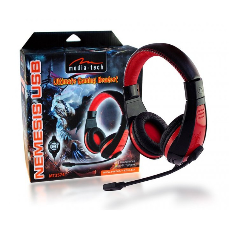 Гарнітура  Media-Tech NEMESIS USB, Black-Red