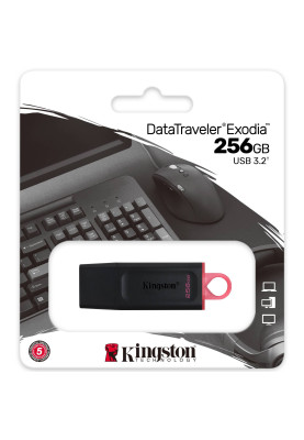 USB Flash Kingston DT Exodia 256GB USB3.2 Gen1 Black/Pink, Retail