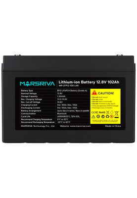Акумуляторна батарея Marsriva LiFePO4, 12,8 V/100Ah, Version 3