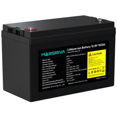 Акумуляторна батарея Marsriva LiFePO4, 12,8 V/100Ah, Version 3