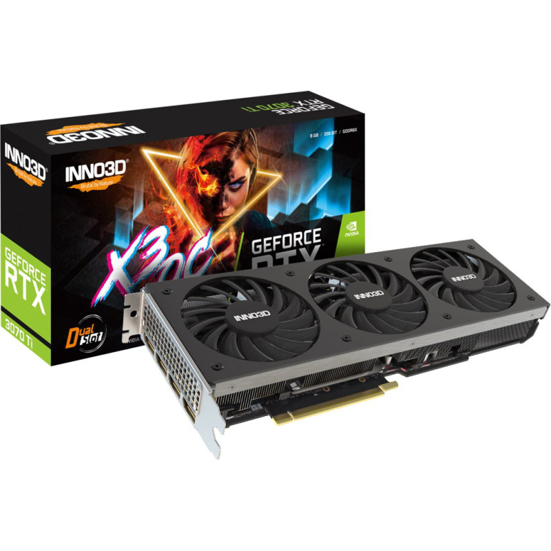 Відеокарта GeForce RTX3070 Ti Inno3D X3 OC, 8GB GDDR6X, 256bit, PCI Express