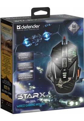 Мишка Defender sTarx GM-390L, ігрова, 3200dpi., 8кн., грузики