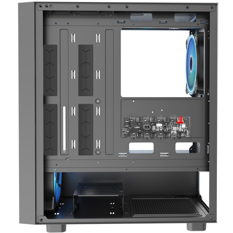 Корпус Modecom BREEZE BLACK USB 3.0x2 USB-Cx1 ARGB 4x140mm fans без БЖ ATX