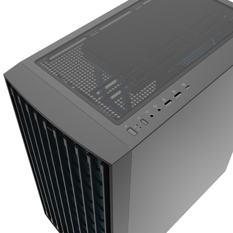 Корпус Modecom BREEZE BLACK USB 3.0x2 USB-Cx1 ARGB 4x140mm fans без БЖ ATX