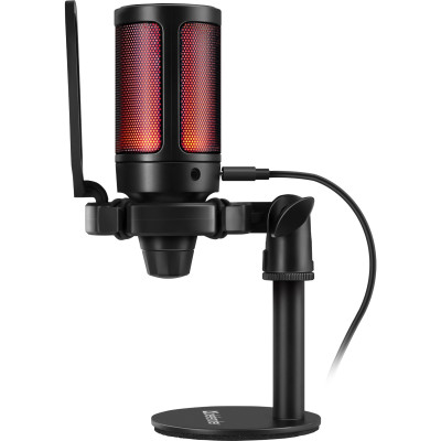 Ігровий стрім мікрофон Defender Impulse GMC 600 USB, RGB, 1.8м чорний