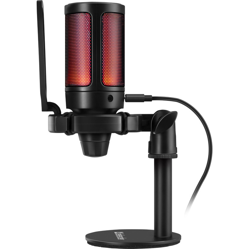 Ігровий стрім мікрофон Defender Impulse GMC 600 USB, RGB, 1.8м чорний