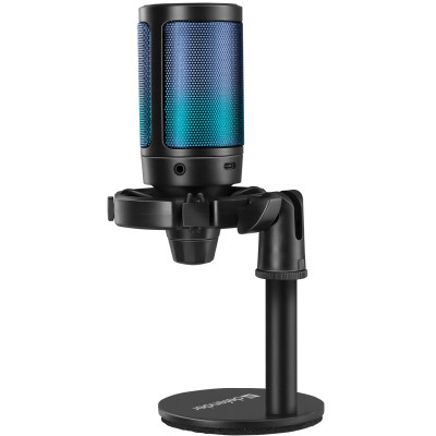 Ігровий стрім мікрофон Defender Impulse GMC 600 USB, RGB, 1.8м чорний