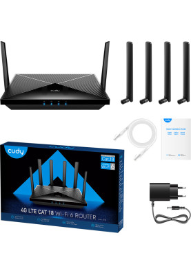 Маршрутизатор Cudy LT18, AX1800 Wi-Fi 6 Mesh 4G Cat18 Gigabit Router