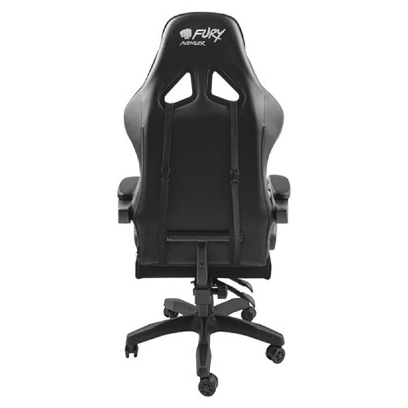 Крісло ігрове Gaming Chair Fury Avenger L, 60мм, Black-White