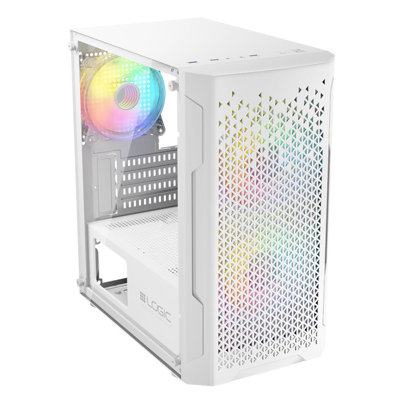 Корпус LogicConcept ARAMIS MESH+GLASS ARGB fans 3x120mm WHITE без БЖ mATX