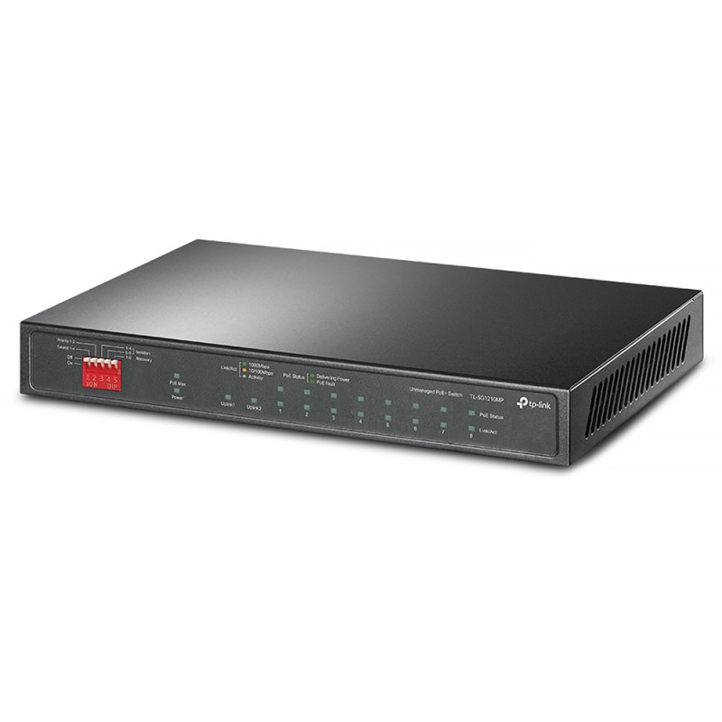 Комутатор TP-Link TL-SG1210MP, 8xGE/PoE+123W 1xGE 1xcomboGE/SFP