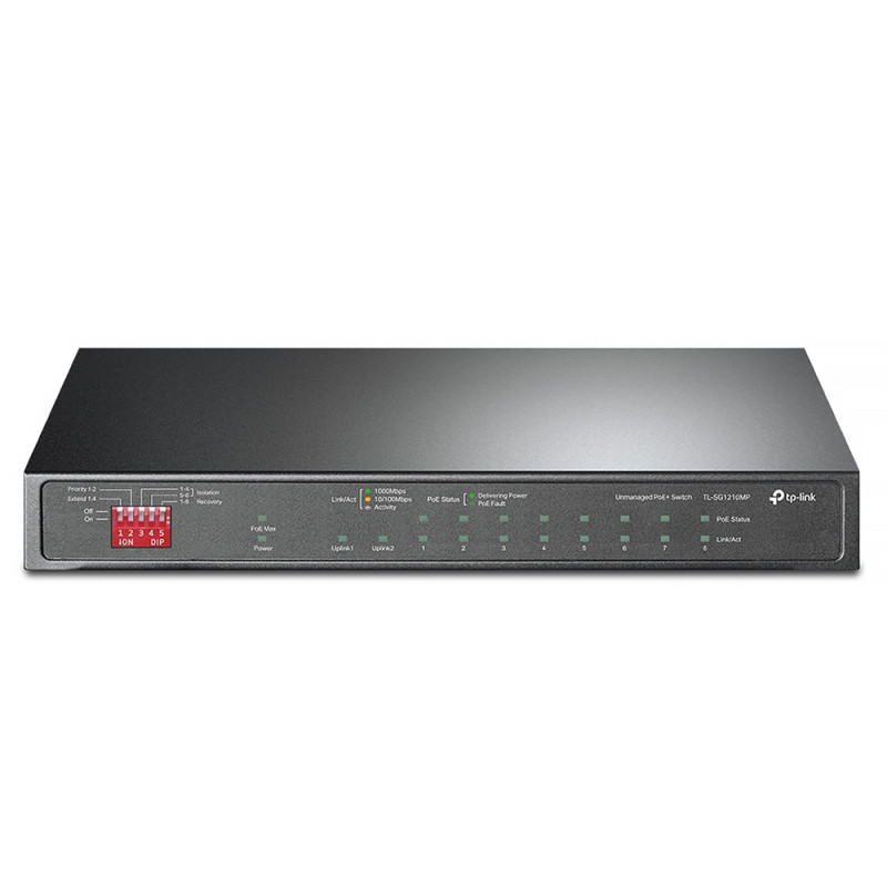 Комутатор TP-Link TL-SG1210MP, 8xGE/PoE+123W 1xGE 1xcomboGE/SFP
