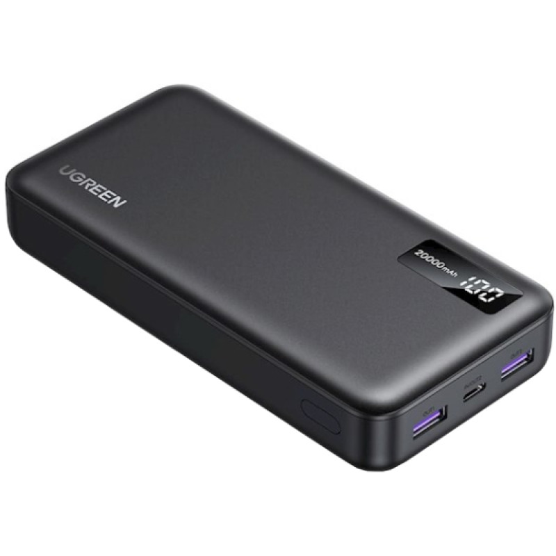 УМБ Ugreen 20000mAh 22,5W PD 2хUSB-A +2xUSB-C Black (PB312)