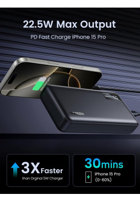 УМБ Ugreen 20000mAh 22,5W PD 2хUSB-A +2xUSB-C Black (PB312)