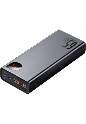 УМБ Baseus Adaman Metal Digital Display 20000mAh 65W 6A QC3.0/PD3.0 2USB + Cable Type-C, Black