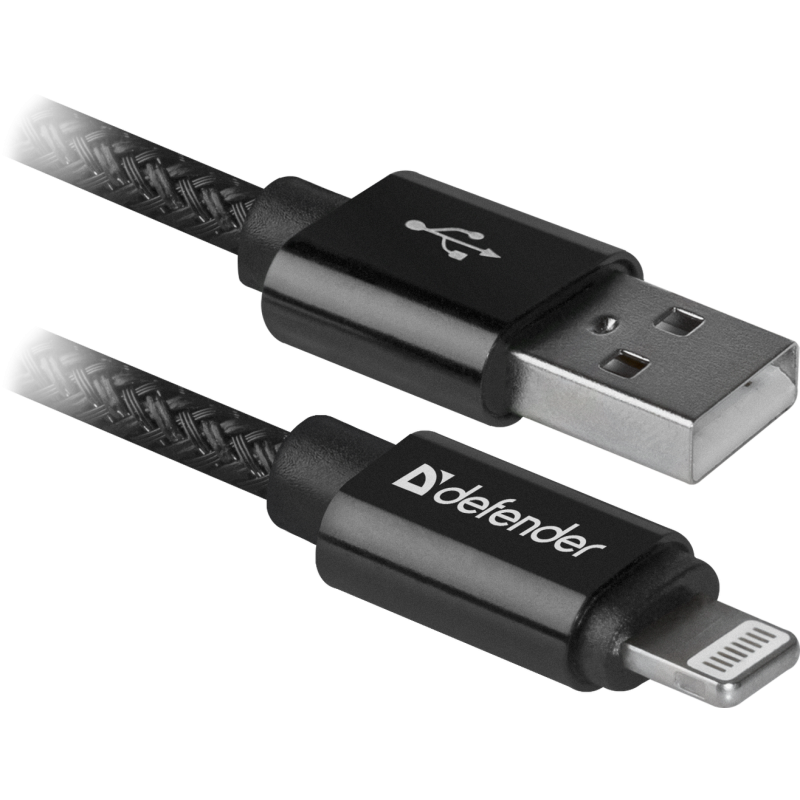 Кабель USB AM-Lightning M, 1.0 м, чорний, 01-03T PRO Defender