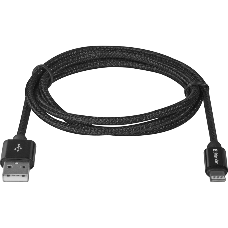 Кабель USB AM-Lightning M, 1.0 м, чорний, 01-03T PRO Defender