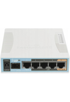 Маршрутизатор Mikrotik RB962UiGS-5HacT2HnT hAP ac with 720MHz CPU, 128MB RAM, 5x Gigabit LAN, built-