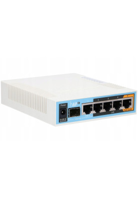 Маршрутизатор Mikrotik RB962UiGS-5HacT2HnT hAP ac with 720MHz CPU, 128MB RAM, 5x Gigabit LAN, built-