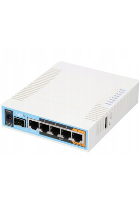 Маршрутизатор Mikrotik RB962UiGS-5HacT2HnT hAP ac with 720MHz CPU, 128MB RAM, 5x Gigabit LAN, built-