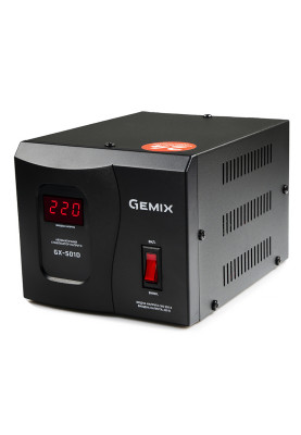 Стабілізатор напруги Gemix GX-501D, 500ВА/350Вт, цифрові індикатори, пластиковий корпус