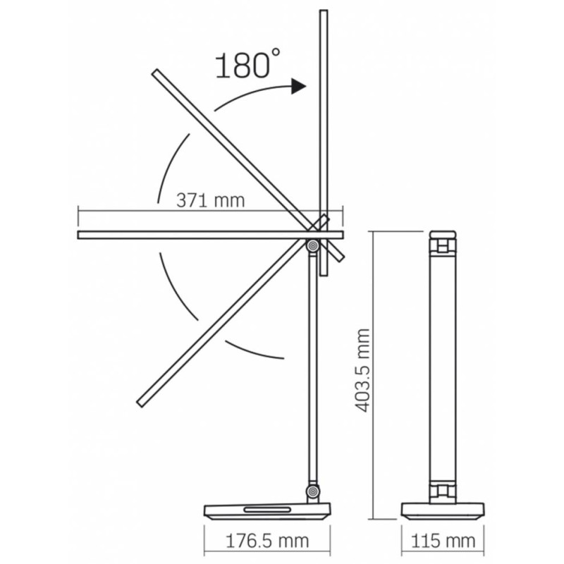 LED лампа настільна з бездротовою зарядкою VIDEX VL-TF17B 18W 1800-6500K