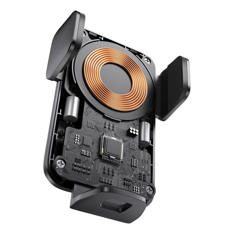 Автомобільне кріплення-зарядка 15W для смартфона 4.7-7.5" (На присоску)  Baseus Чорне