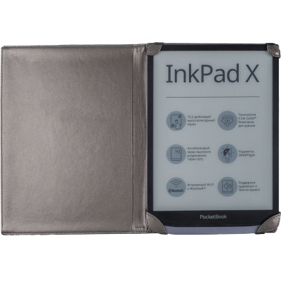 Обкладинка PocketBook  10.3" для PB1040, кутики, нікель