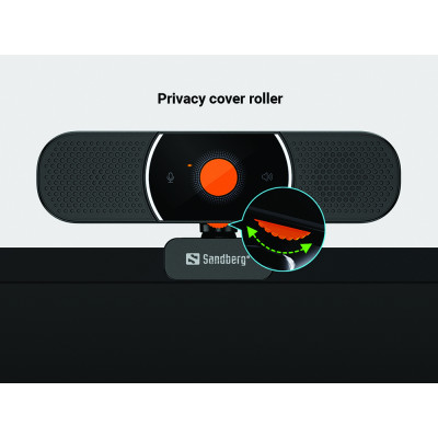 Веб-камера Sandberg All-in-1 Webcam 2K HD Speaker чорна
