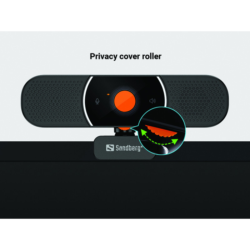 Веб-камера Sandberg All-in-1 Webcam 2K HD Speaker чорна
