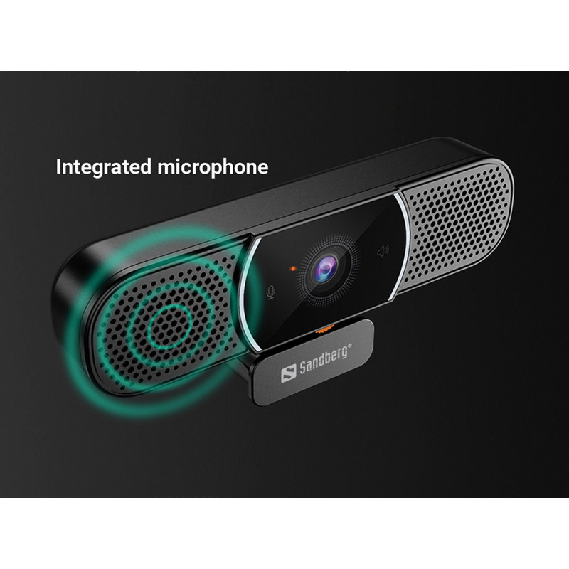 Веб-камера Sandberg All-in-1 Webcam 2K HD Speaker чорна