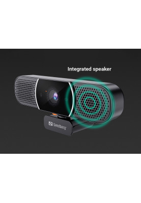 Веб-камера Sandberg All-in-1 Webcam 2K HD Speaker чорна