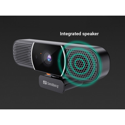 Веб-камера Sandberg All-in-1 Webcam 2K HD Speaker чорна