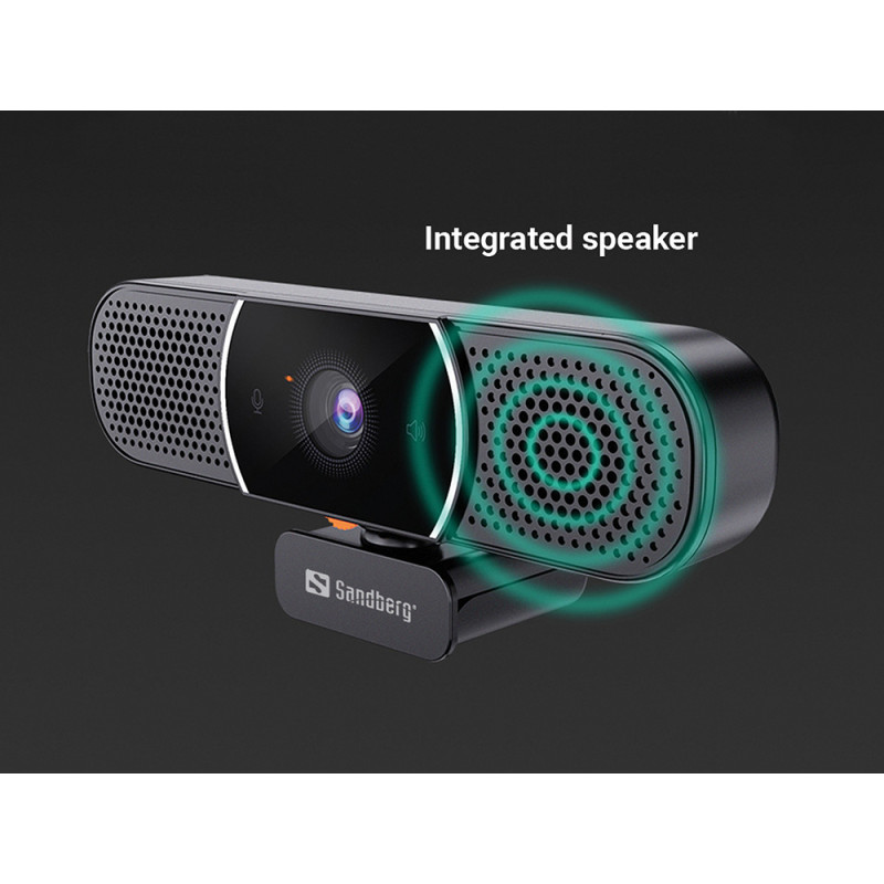 Веб-камера Sandberg All-in-1 Webcam 2K HD Speaker чорна