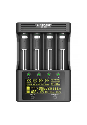 Зарядний пристрій LiitoKala Lii-600, 4x(Lion/NiMH/NiCd), discharge function, display